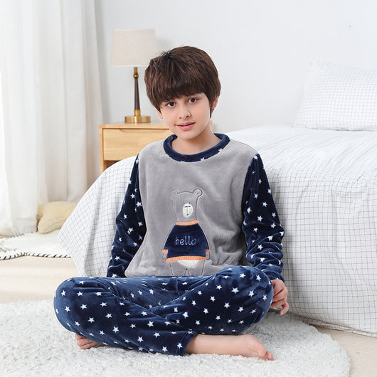 Pijama Infantil Otoño Invierno Cuello Redondo con Diseños Animados - Image 4
