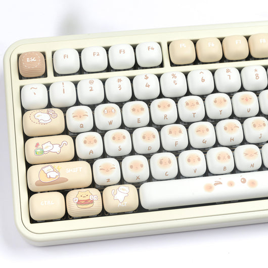 Juego Completo de Keycaps Gato Steamed Bread 7u Complementario - Image 3