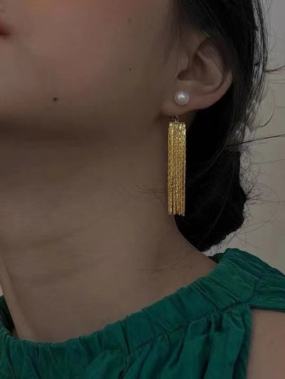 Aretes de Perla de Agua Dulce con Borlas - Versátiles y Elegantes - Image 11