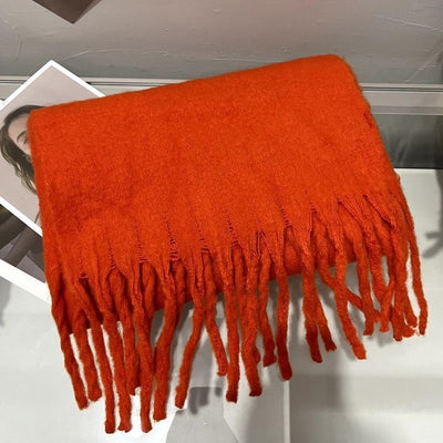 Bufanda Mohair Gruesa y Esponjosa - Abrigo Cálido de Lujo para Mujer - Image 10