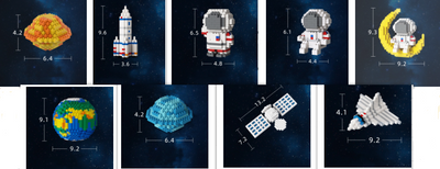 Bloques de Construcción Mini Astronautas DIY Creativos para Niños - Image 11