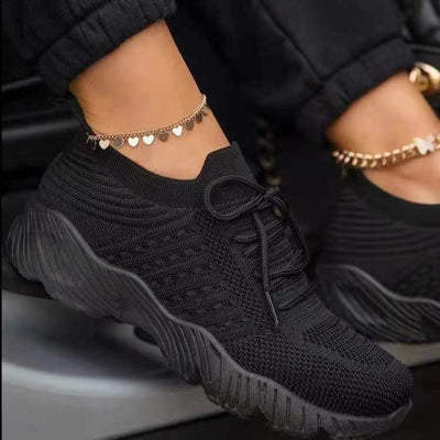 Zapatillas Deportivas Plataforma para Mujer - Tenis Fashion Tejido Volador Talla Grande - Image 10