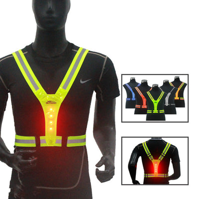 Chaleco Reflectante LED Elástico para Deportes y Seguridad - Image 6