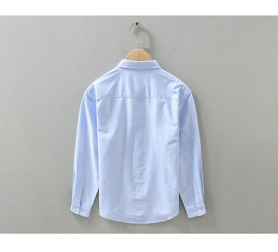 Camisa Oxford de Manga Larga para Hombre - Casual y Versátil - Image 11