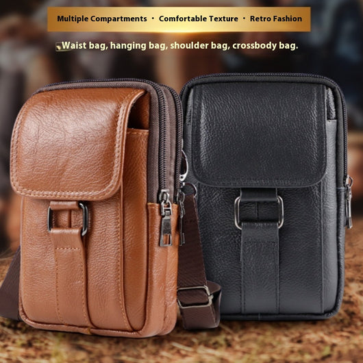 Bolsa de Trabajo Multifuncional con Cinturón y Bandolera para Hombre