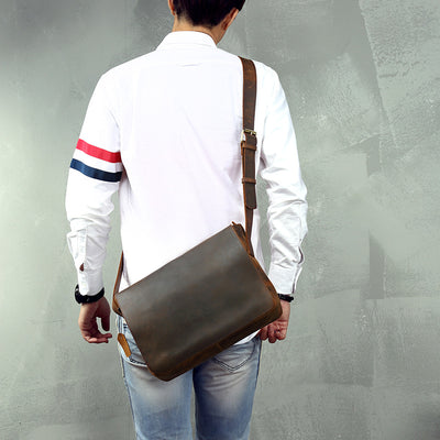 Bolso de Cuero Vintage para Hombre - Estilo Retro Casual - Image 5