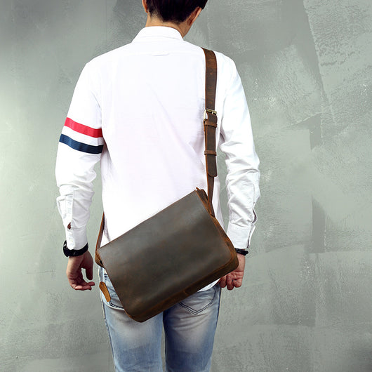 Bolso de Cuero Vintage para Hombre - Estilo Retro Casual - Image 5