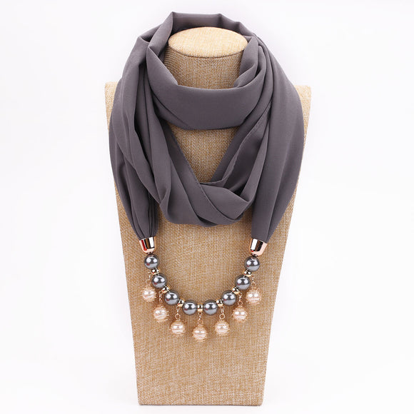 Pañuelo Collar Chal Perla con Protección Solar para Mujer