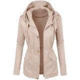 Chaqueta Biker de Cuero para Mujer - Diseño Clásico en Colores Sólidos - Image 16