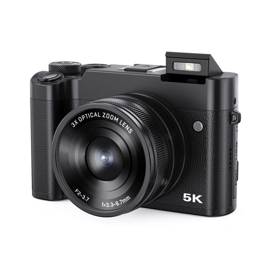 Cámara Digital 5K con Zoom Óptico para Selfies