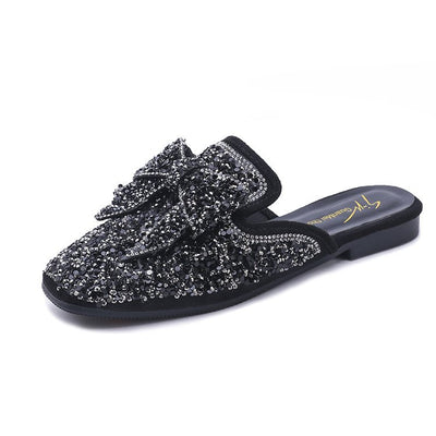 Pantuflas Coreanas Elegantes con Moño y Lentejuelas - Image 11