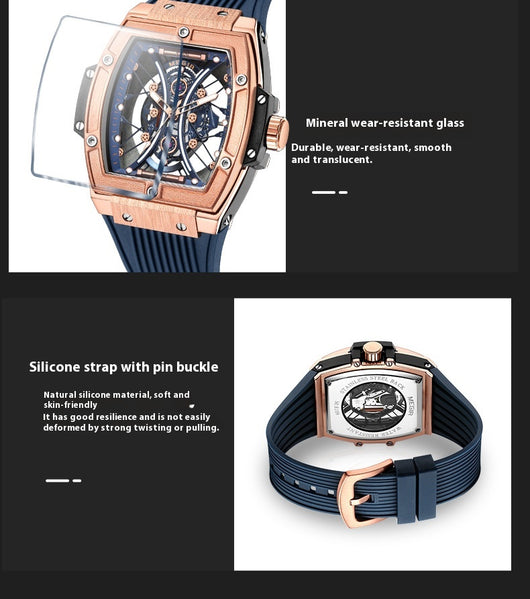 Reloj Deportivo Tonneau con Correa de Silicona y Esfera Luminosa - Image 16