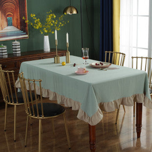 Mantel Impermeable Estilo Mediterráneo a Rayas Azules con Borlas - Image 11