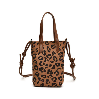 Bolsa Crossbody Retro Leopardo Otoño Invierno - Bandolera Ante Versátil para Teléfono - Image 9