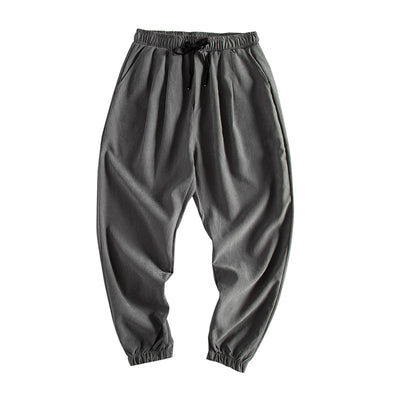 Pantalones Casuales Hombre Corte Suelto Tendencia Harlan Color Sólido - Image 13