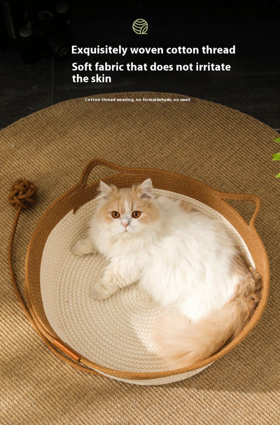 Cama Tejida para Gatos con Diseño Adorable de Hilo de Algodón - Image 15