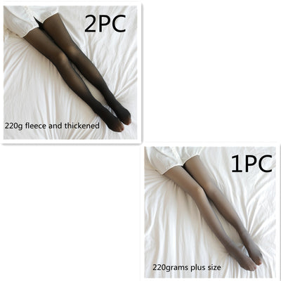 Leggins Térmicos Translúcidos Talla Grande con Forro Polar - Pantimedias Invierno - Image 30
