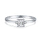Sterling Plateado Square Zircon And Sweet Ring Plateado US5