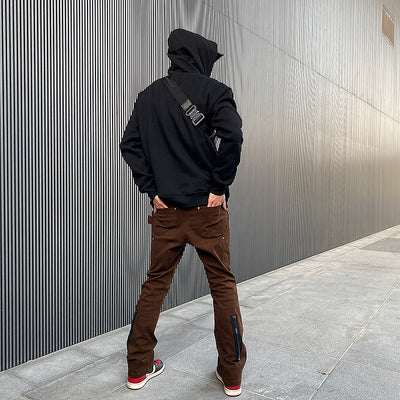 Pantalones Acampanados Desestructurados con Cierre y Detalles Gastados - Image 13
