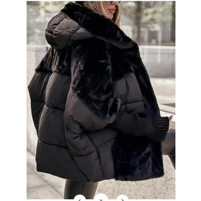 Chaqueta Acolchada de Algodón con Diseño Patchwork Oversize para Mujer - Image 3
