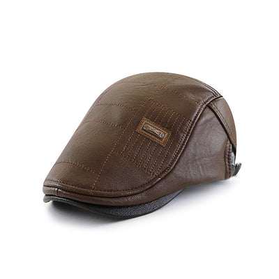Gorra de Cuero PU Forrada en Fleece - Cálida y Versátil - Image 8