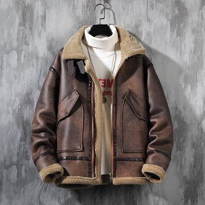 Abrigo de Lana de Cordero Acolchado con Forro Polar para Hombre - Image 7