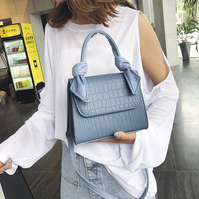 Bolso Cuadrado Portátil con Patrón de Piedra - Image 10