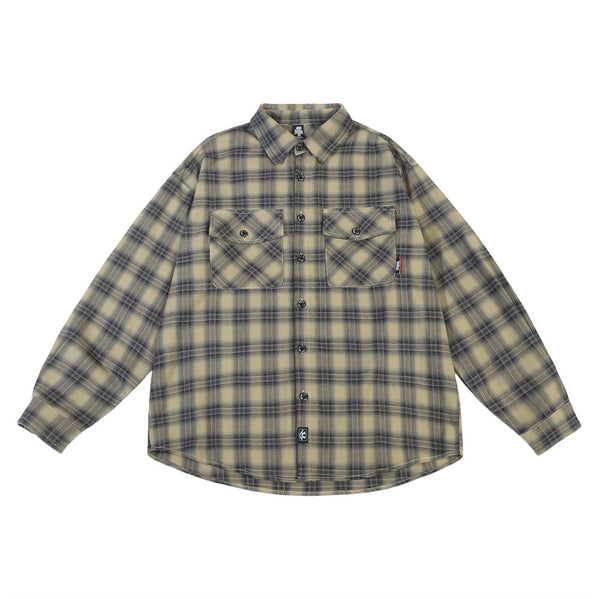 Camisa Abrigo Cuadros Estilo Retro Americano para Hombre
