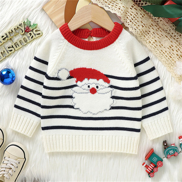 Suéter Navideño para Bebé con Diseño Papá Noel Tejido Jacquard