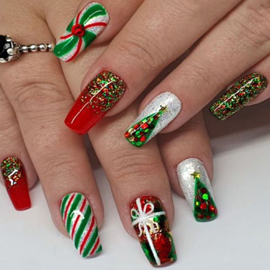 Uñas Decorativas Copo de Nieve - Diseño Navideño SMD - Image 2