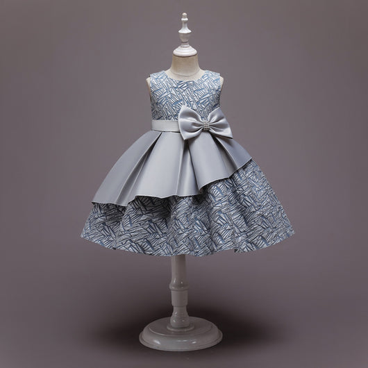 Vestido Princesa Niña Colores Lisos - Ideal para Cumpleaños y Eventos - Image 4