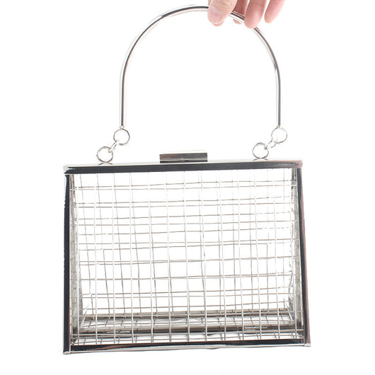 Bolso de Noche Metálico Calado Elegante para Mujer - Image 6