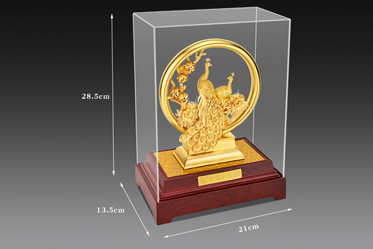 Ornamento Decorativo Pavo Real Dorado - Artesanía de Lujo con Hoja de Oro Puro - Image 6