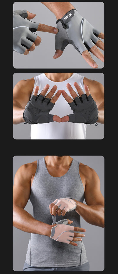 Guantes Deportivos Antideslizantes de Medio Dedo para Fitness y Exterior - Image 11