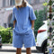 Conjunto Deportivo Hombre Verano - Playera Cuello Redondo y Shorts con Bolsillos