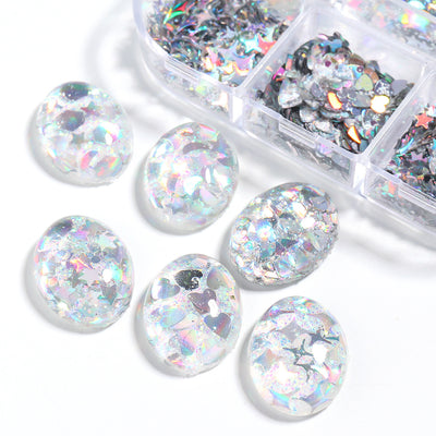 Lentejuelas Brillantes Láser Oro y Plata para Uñas Irregulares - Image 10