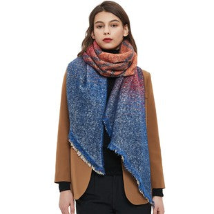 Chal Cálido Mujer Tejido Jacquard Combinado Otoño Invierno XINGX - Image 21