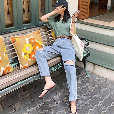Pantalones Rotos Oversized Dad Cintura Alta - Image 4