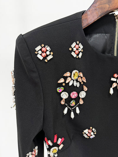 Conjunto Dos Piezas: Top Corto con Incrustaciones de Diamantes y Falda Larga - Image 45