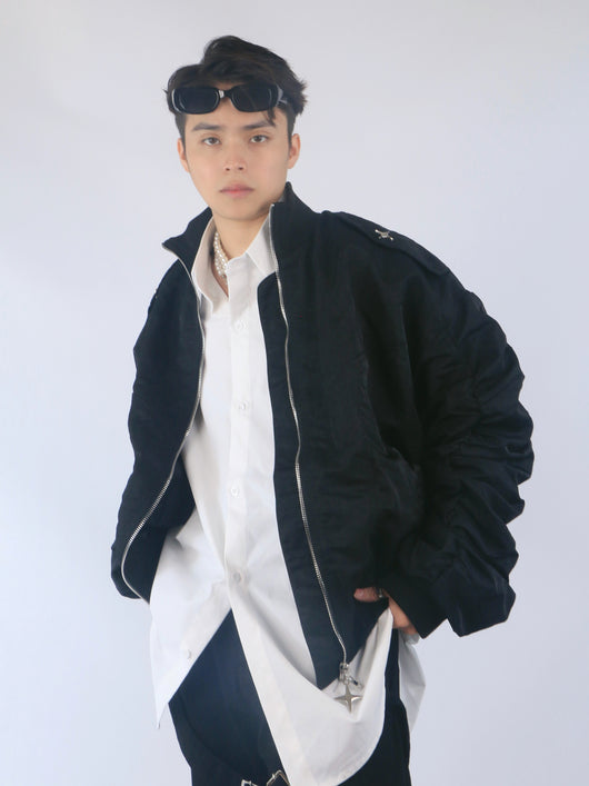 Chaqueta Personalizada con Mangas Trompeta Micro - Cremallera Frontal - Image 7