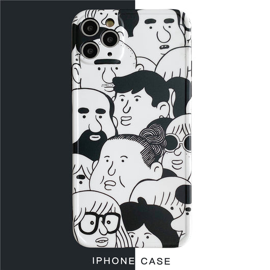Funda para celular con ilustración en blanco y negro - Image 16