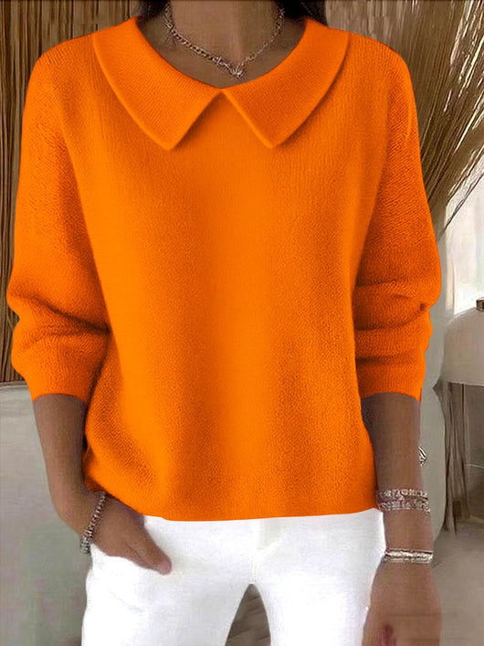 Polo Mujer Cuello V Manga Larga Color Sólido - Image 5