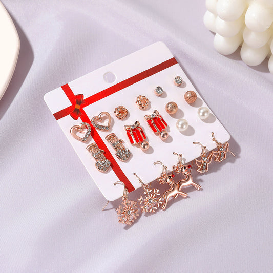 Aretes Navideños Papá Noel Goteo