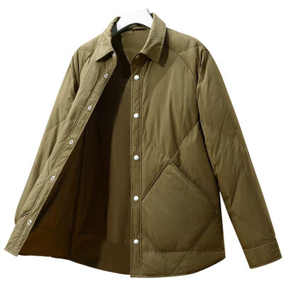 Chaqueta de Invierno Acolchada para Hombre con Cuello Tipo Camisa - Image 5