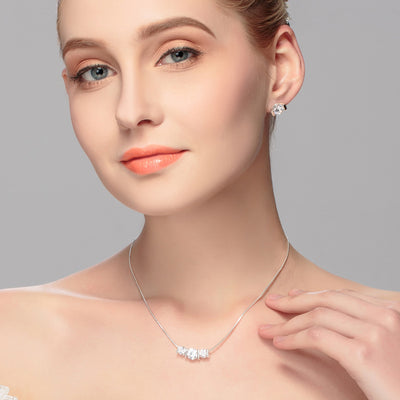 Conjunto de Aretes y Collar con Perlas y Cristales para Mujer - Image 50