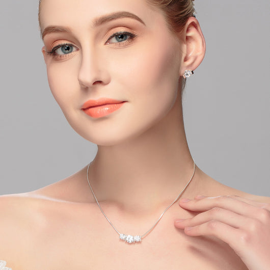 Conjunto de Aretes y Collar con Perlas y Cristales para Mujer - Image 50