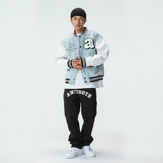 Uniforme de Béisbol Denim Lavado con Toalla de Algodón Bordado - Image 4
