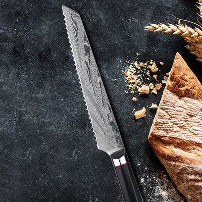 Cuchillo de Pan Damasco Japonés - Acero de Alta Precisión - Image 11