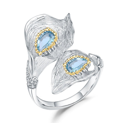 Anillo Ajustable de Plata con Gemas Naturales - Image 10