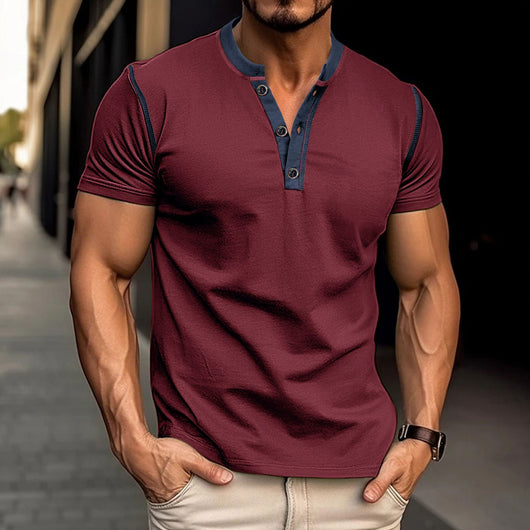 Polo Clásico de Manga Corta con Cuello V - Camiseta Fresca para Hombre - Image 36